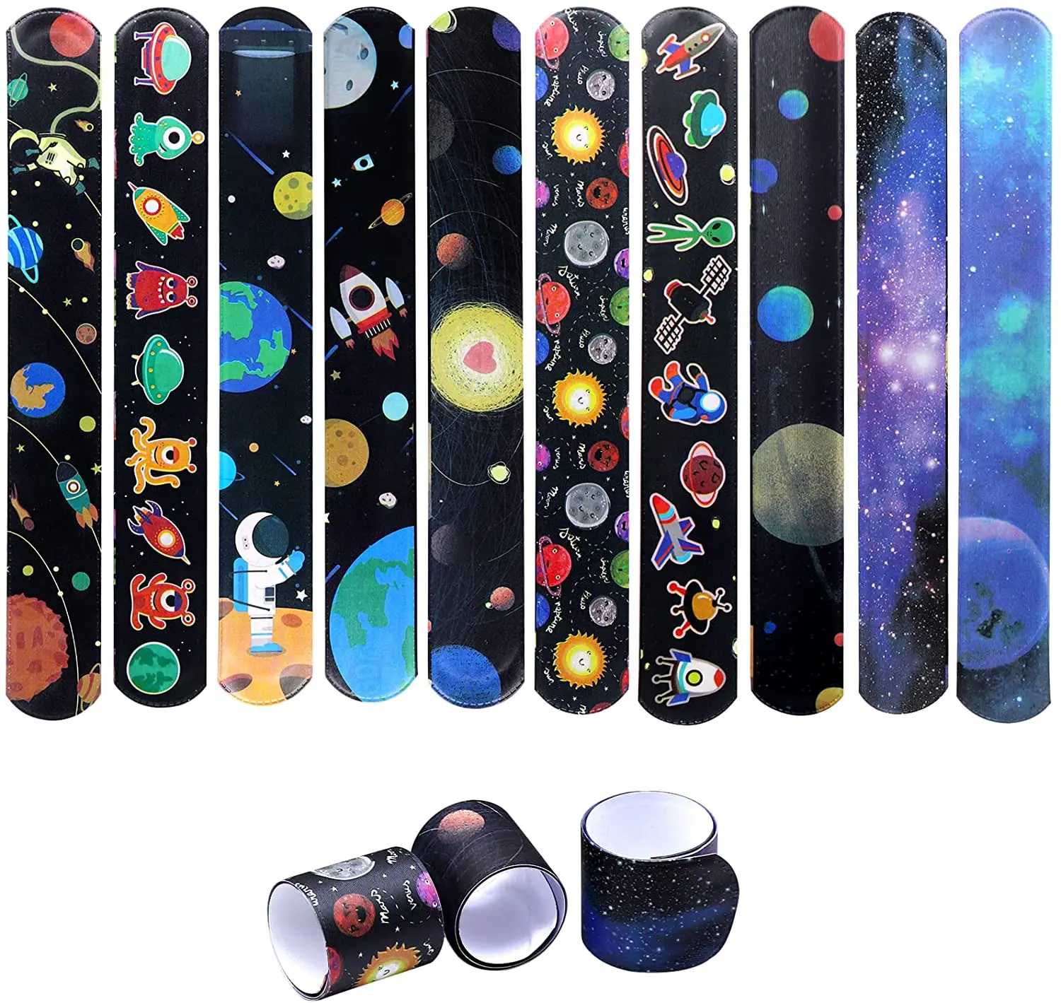 10 упаковок космических браслетов Space для вечеринок Игрушки с дизайном Планеты для мальчиков и девочек Подарок на день рождения Классный приз