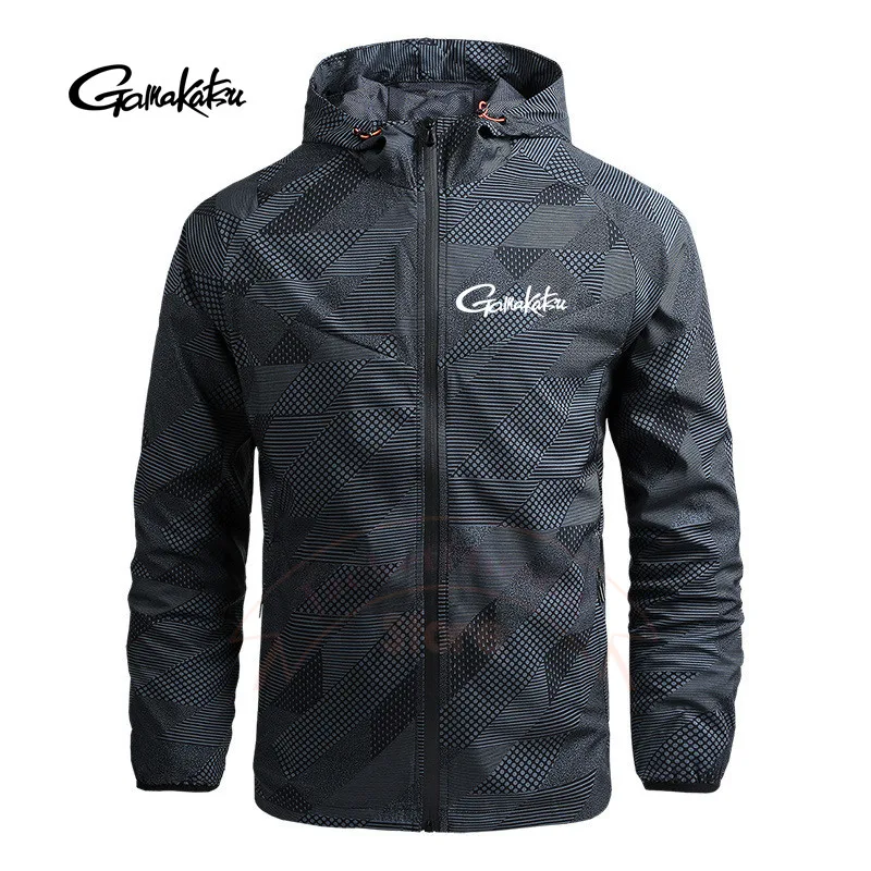 2023 Gamakatsu Весенне-осенняя куртка для рыбалки Мужская спортивная водонепроницаемая прочная свободная куртка с капюшоном