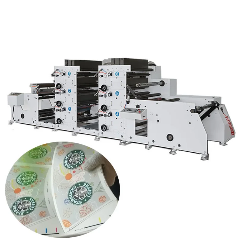 2023 Автоматическое Оборудование Для Флексографского Принтера PE Roll Film 3D Flexo Печатная Машина 6 Цветов для Линии Формирования Бумажных Стаканчиков Поставщик