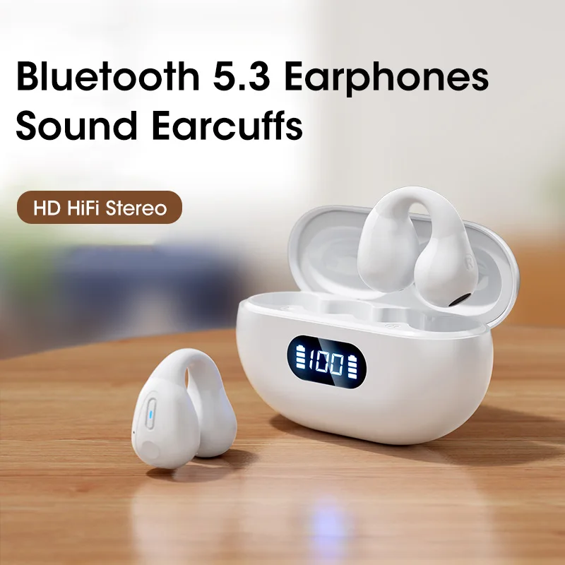 2023 Беспроводные Наушники Bluetooth 5.3 Наушники TWS Наушники Для Звука Наушники Hi-Fi Стерео Спортивные Водонепроницаемые Ушные Крючки Микрофон