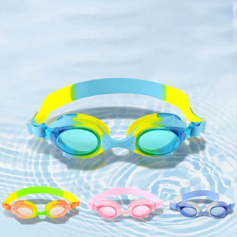 2023 Детские очки для плавания Водонепроницаемые, противотуманные, защищающие от ультрафиолета, ПК, профессиональные спортивные детские очки для плавания