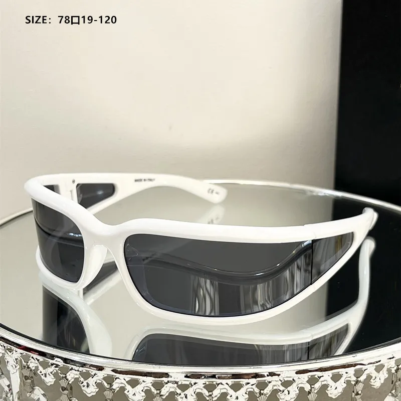 2023 Новые прямоугольные солнцезащитные очки Y2K для мужчин и женщин, модные круглые зеркальные спортивные солнцезащитные очки, брендовые дизайнерские солнцезащитные очки UV400