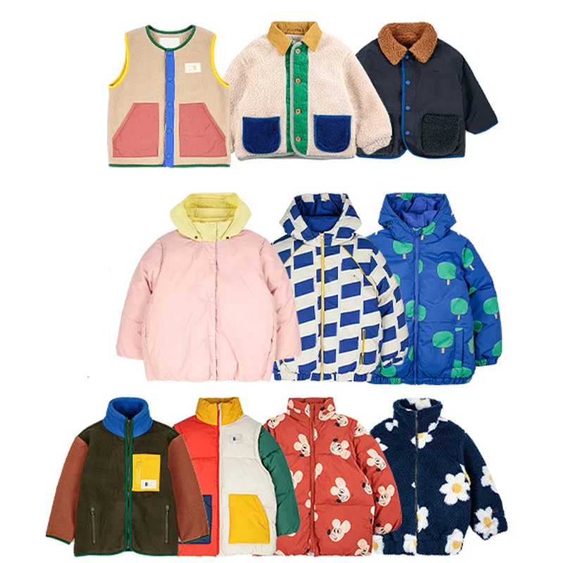 2023 Осень/зима, новый стиль, летный костюм, хлопковое пальто, детская куртка, хлопковое пальто, зимнее пальто для девочек