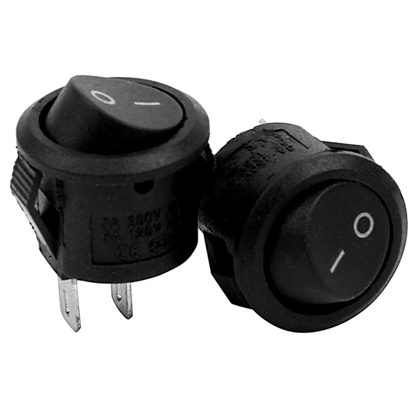 2x Вкл /выкл Самозажимающиеся нажимные кнопки Кулисный переключатель для автомобиля Auto Boat черный
