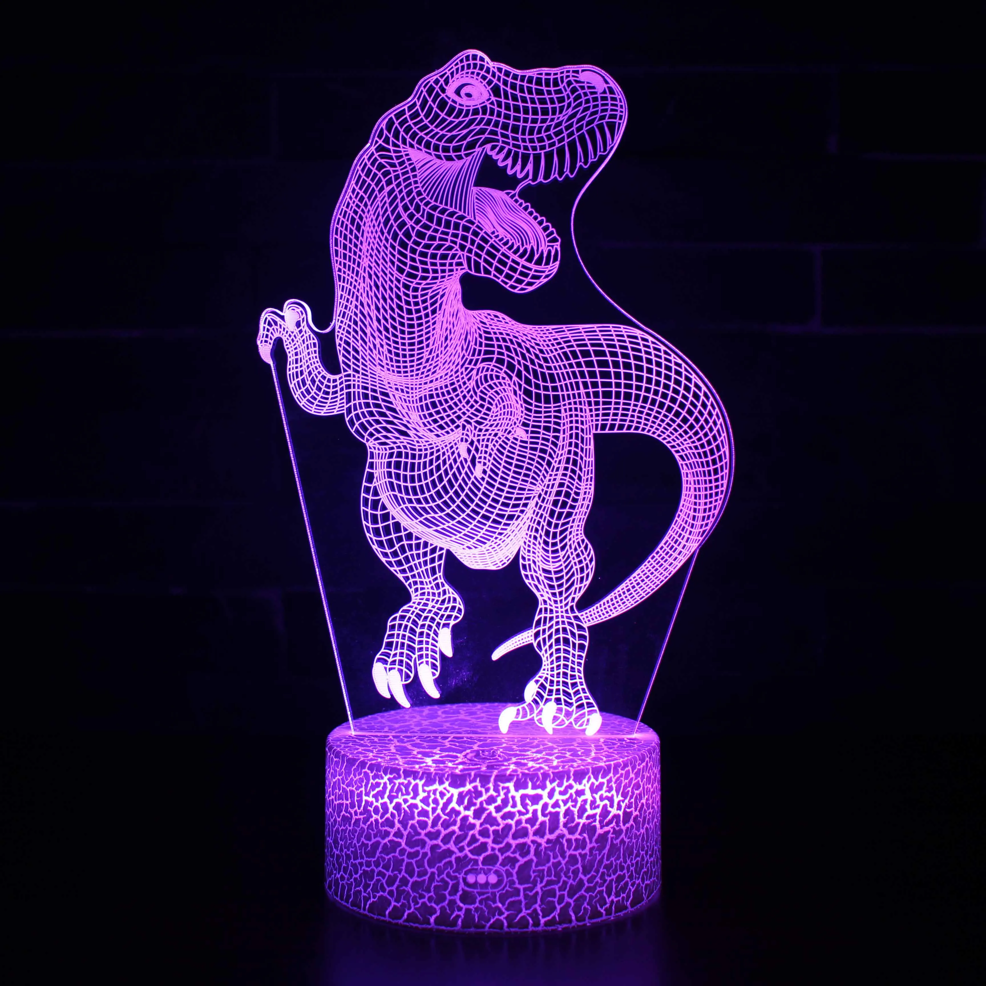 3D Иллюзионный светильник с динозавром Nighdn, ночник с динозавром для декора детской комнаты, День рождения, Рождественский подарок, игрушка для мальчиков и девочек