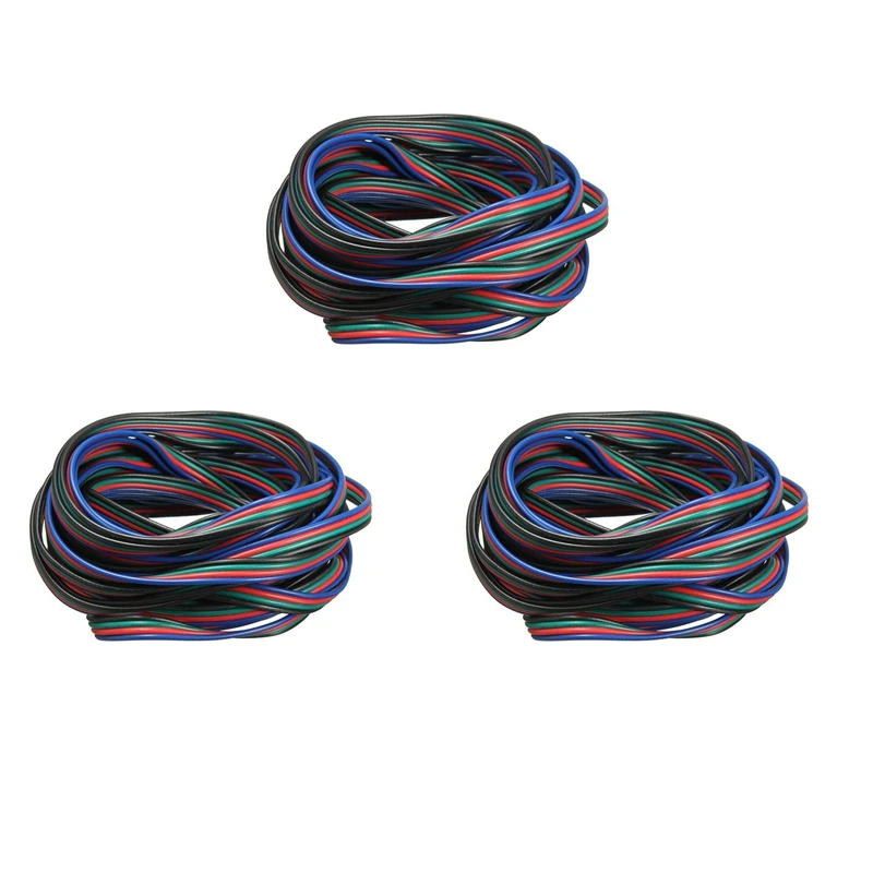 3X4-Контактный Удлинитель провода Кабельный шнур для светодиодной ленты RGB 3528 5050 Разъем Красочный 5 м
