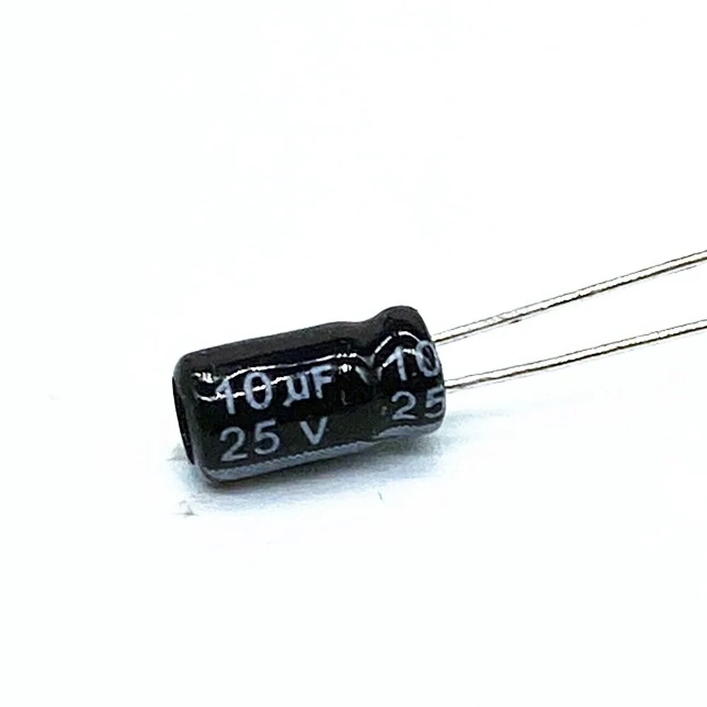 50 шт./лот 25V 10UF Низкий ESR/Импеданс высокочастотный алюминиевый электролитический конденсатор размером 4*7 10UF25V 20%