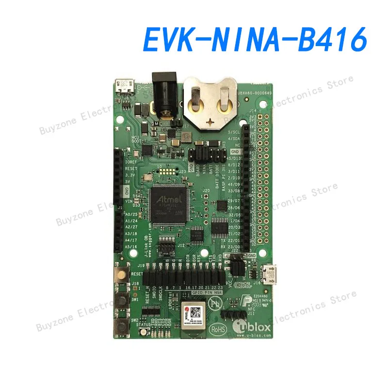 EVK-NINA-B416 802.15.1 EVK для NINA-B416, программное обеспечение u-connect, автономная антенна Bluetooth Low energyypcb и USB