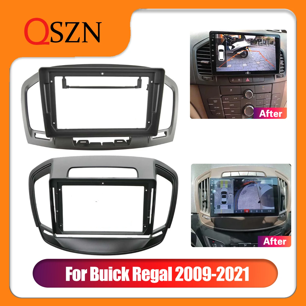 QSZN Для Buick Regal 2009-2013 2014 + Панель Кабель питания для 9-дюймового 2 Din Android Хост-устройства автомагнитолы Комплект отделки Лицевой панели