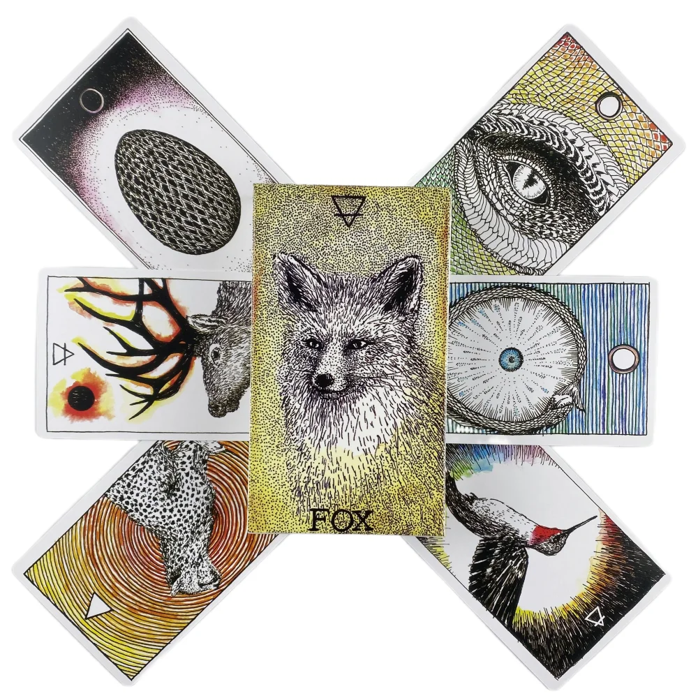 Spirit Animals Of Fox Версия Карт Оракула Гадание На Картах Таро Колода Настольных Игр Подарочное Издание Для Начинающих Девочек На Вечеринке