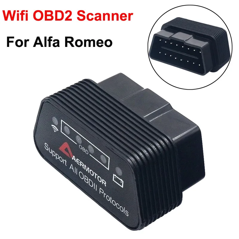 Wifi OBD2 Сканер Считыватель Кода Для Alfa Romeo 159 156 147 Giulietta Giulietta Android IOS Pic25k80 ELM327 Сканер Диагностический Инструмент