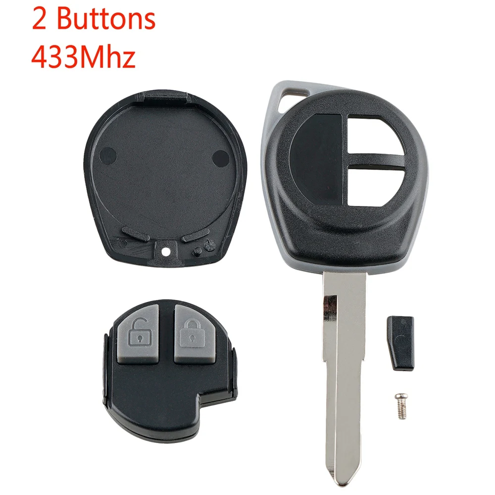 Автомобильный умный дистанционный ключ 2 кнопки Подходит для Suzuki Swift Sx4 Alto Jimny Vitara Ignis Splash 2007-2013 433 МГц
