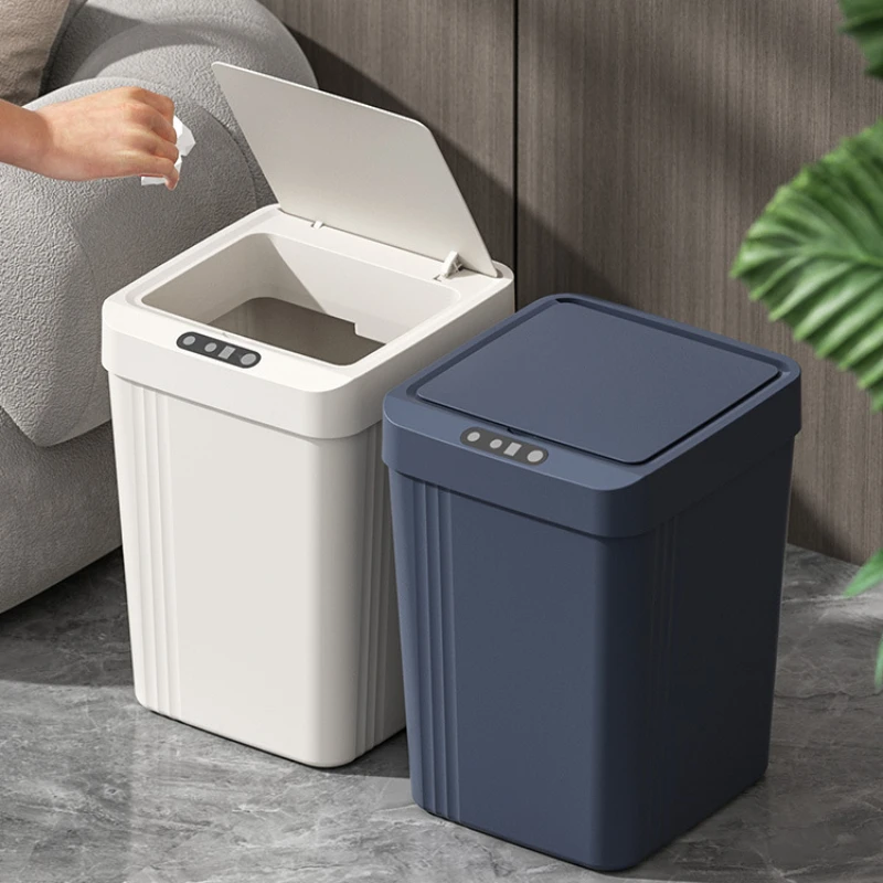 Бесконтактное мусорное ведро для ванной комнаты, автоматическое классифицируемое интеллектуальное мусорное ведро для спальни, кухни, гостиной с автоматической крышкой