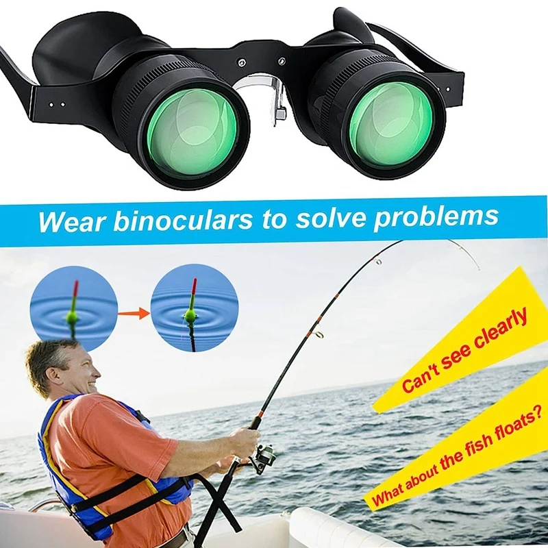 Бинокль Hands Free, телескоп с 10-кратным увеличением, очки для рыбалки на открытом воздухе, наблюдения за птицами