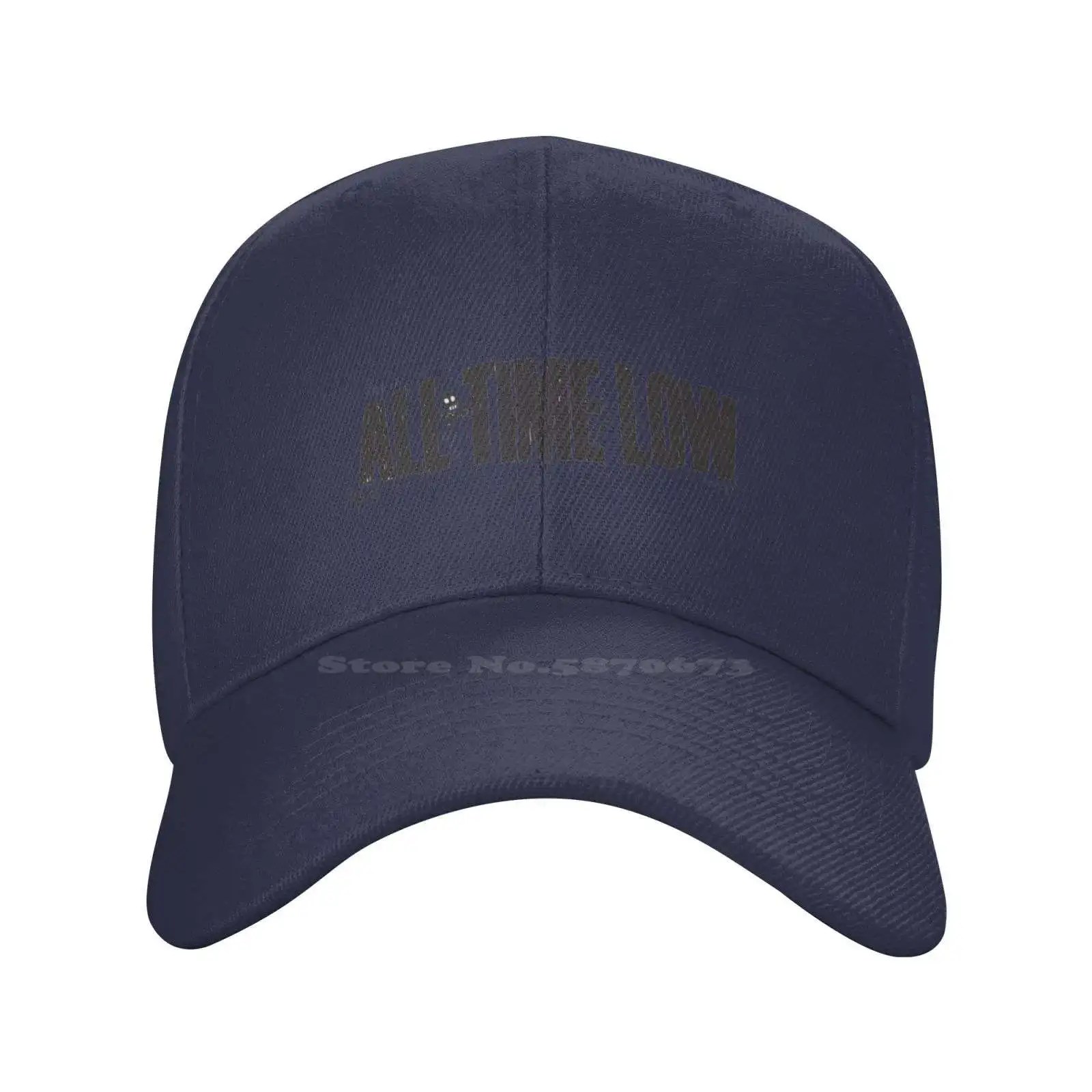 Высококачественная джинсовая кепка с графическим логотипом бренда All Time Low, вязаная шапка-бейсболка