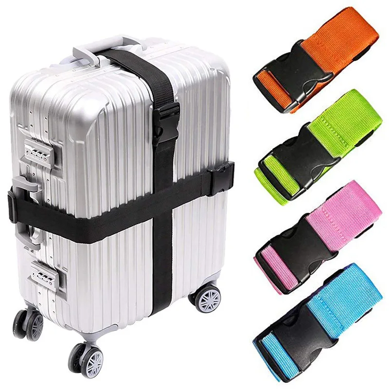 Высококачественные Регулируемые ремни безопасности для багажа, Фиксированная Веревочная пряжка Одним словом, Ремни для упаковки багажа, аксессуары для дорожных чемоданов