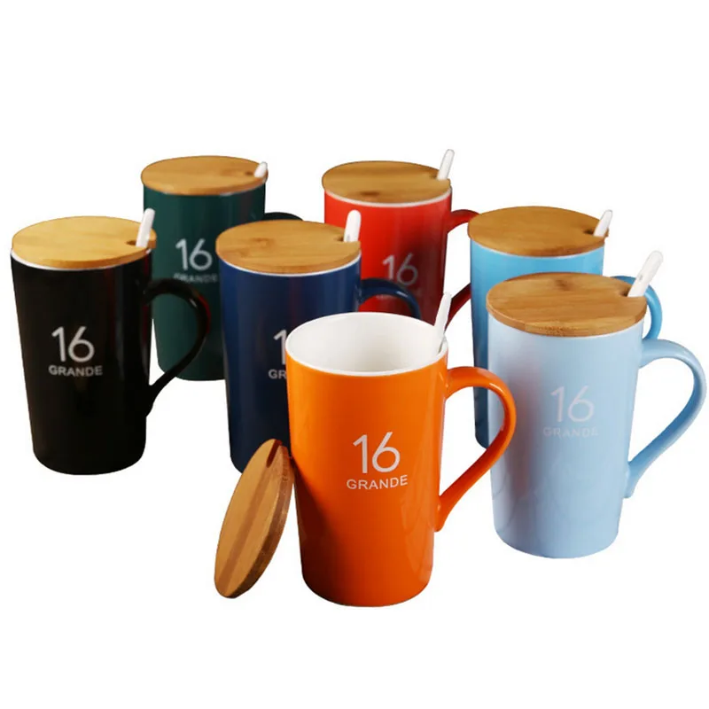 Горячая распродажа на Amazon, изолированная керамическая чашка, фарфоровая кружка для чая и кофе на 12 унций с заваркой и крышкой