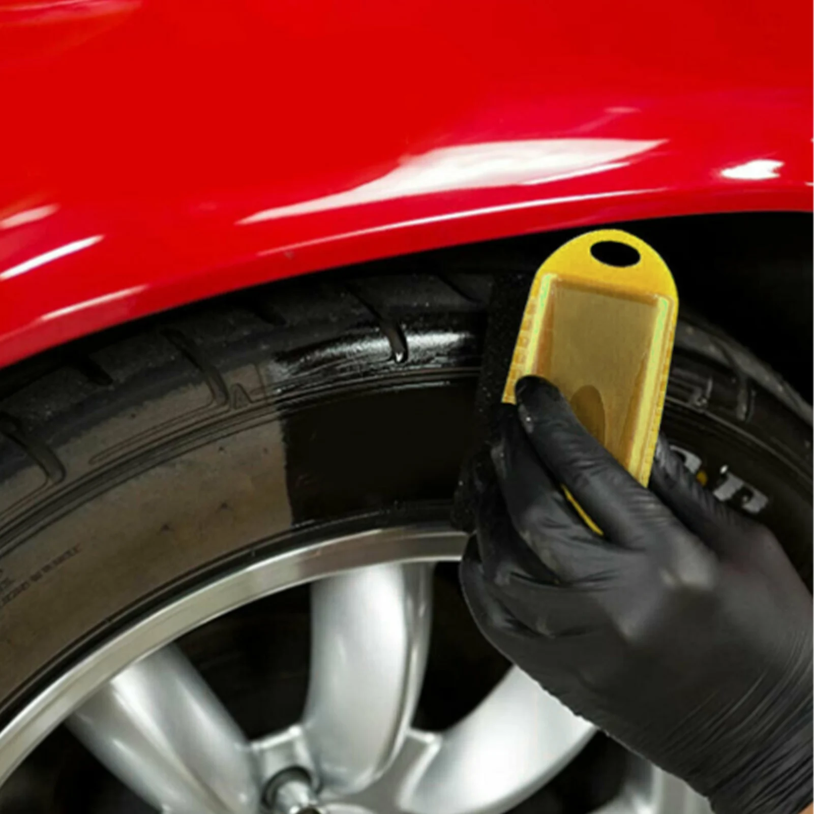 Губка для полировки автомобильных колес, щетка для вощения с покрытием ABS, мойка, чистка, Аппликатор для контурной обработки шин, накладки для аппликатора, аксессуары для деталей