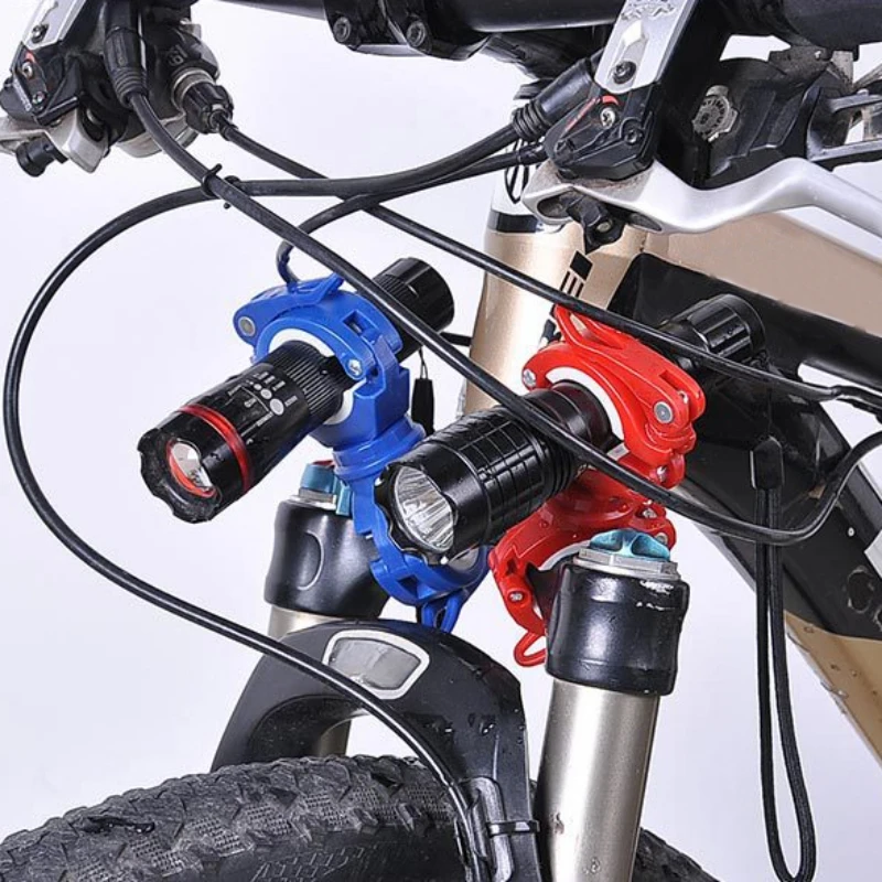 Держатель велосипедного фонаря Зажим для фонарика Кронштейн велосипедного фонаря с возможностью поворота на 360 градусов Держатель светодиодного головного переднего фонаря