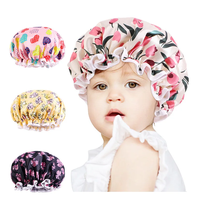 Детская мусульманская шапочка для защиты волос, спальная шапочка для исламского шарфа, мягкая и эластичная шапочка, спальная шапочка, шапочка для купания, головные уборы 2-8 лет