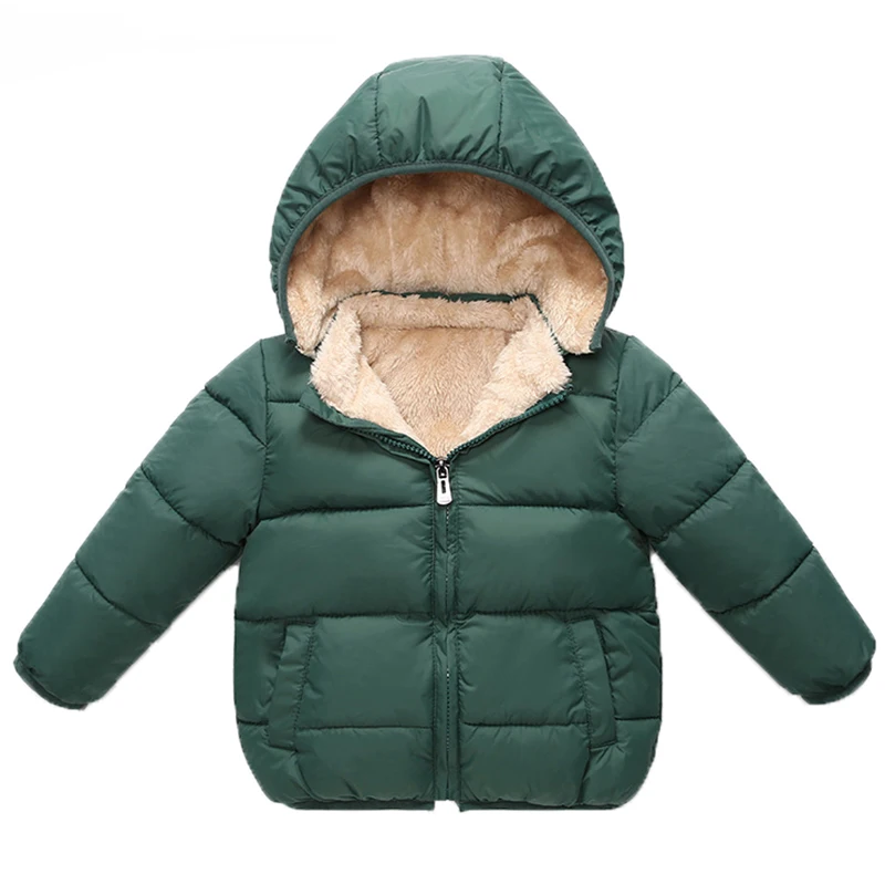 Детские Куртки, зимние толстые пальто для мальчиков, теплая кашемировая верхняя одежда для девочек, куртка с капюшоном, детская одежда, пальто для малышей от 1 до 6 лет