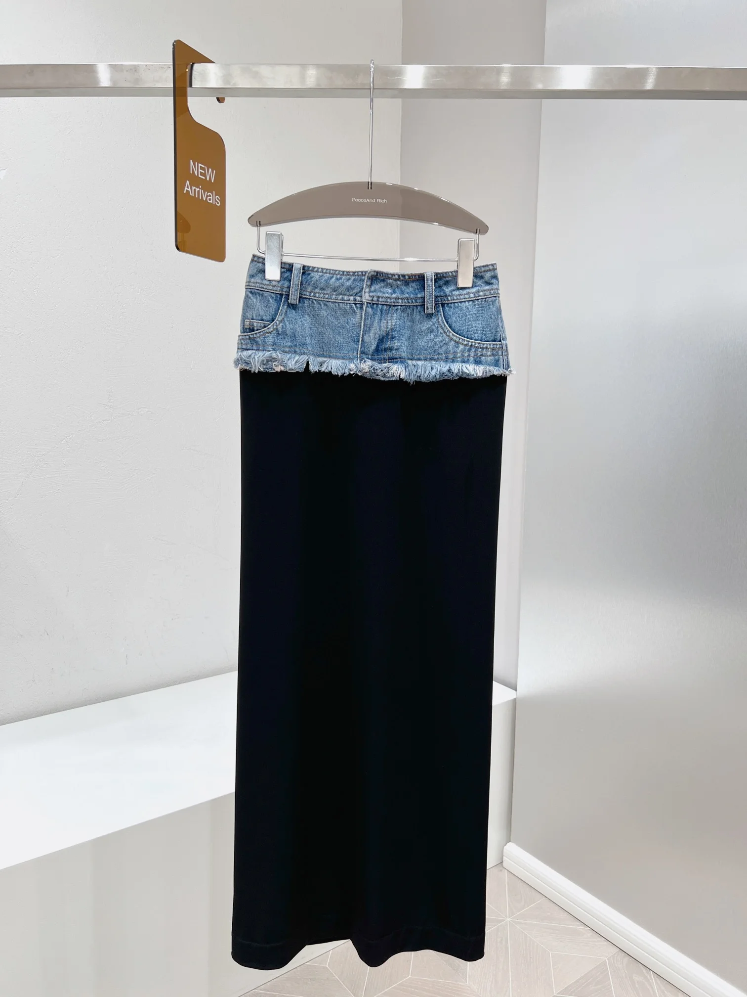 Джинсовая юбка-полукомбинезон, повседневная мода 2023, летняя новинка 0420