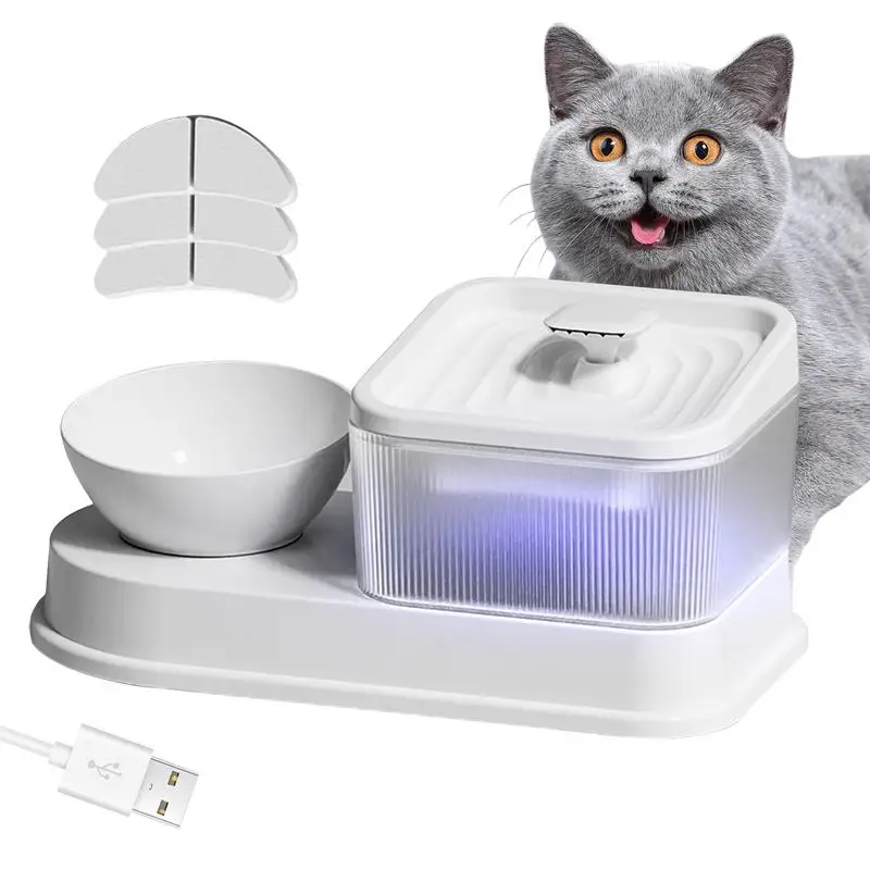 Диспенсер для воды для кошек, Портативный фонтан для воды для кошек с умным насосом, Электрический питьевой фонтан для кошек и собак