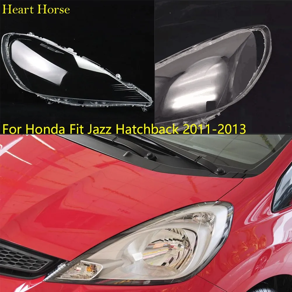Для Honda Fit Jazz Хэтчбек 2011 2012 2013 Крышка передней фары, линза, корпус фары, замена оригинального абажура из оргстекла