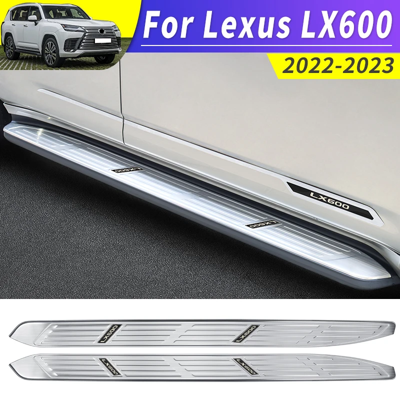 Для Lexus Lx600 2022 2023, накладка боковой ступеньки, педальная панель Lx500d, модификация яркой полосы, внутренние обновленные аксессуары