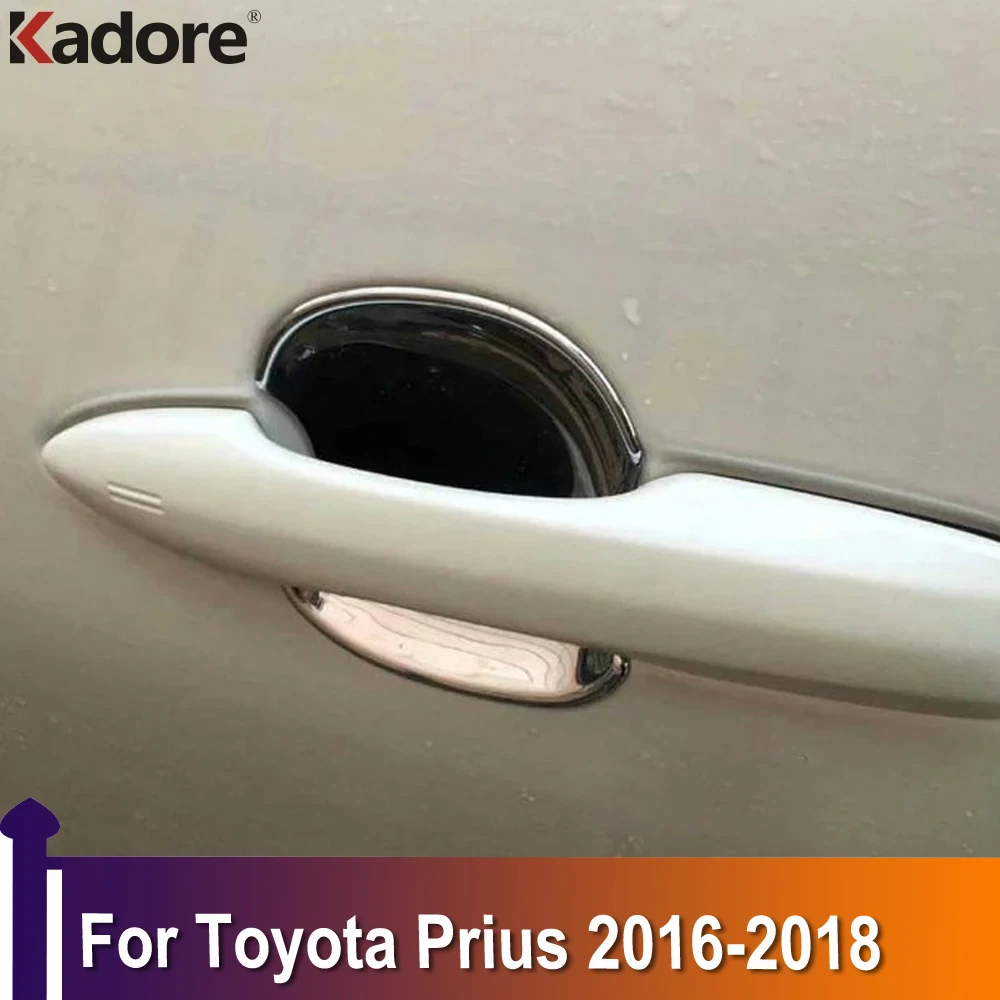 Для Toyota Prius 2016 2017 2018 Боковая дверная ручка Защитная крышка чаши Отделка Экстерьера автомобиля Аксессуары ABS Хром