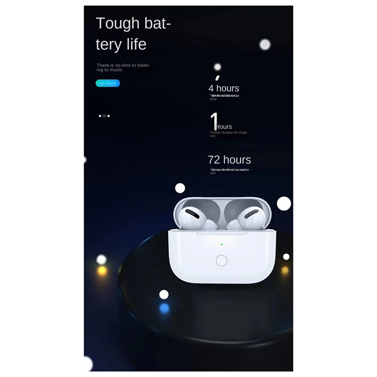 Для зарядки Bluetooth-гарнитуры Apple, батарейный отсек, Удобный портативный белый отсек для зарядки 3 поколения
