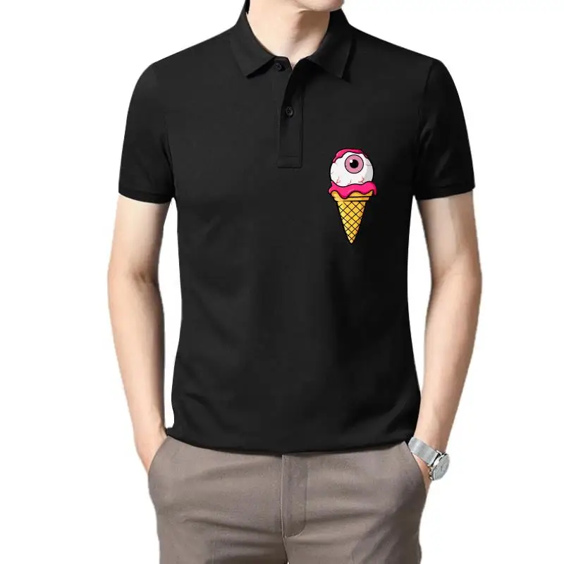 Для настоящего хорошего мороженого Нужна футболка с глазным яблоком зомби, крутая футболка, мужская Женская черная футболка