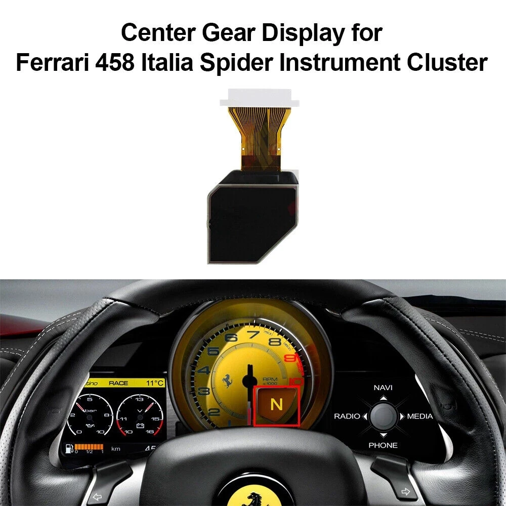 ЖК-дисплей центральной шестерни приборной панели для комбинации приборов Ferrari 458 Italia Spider