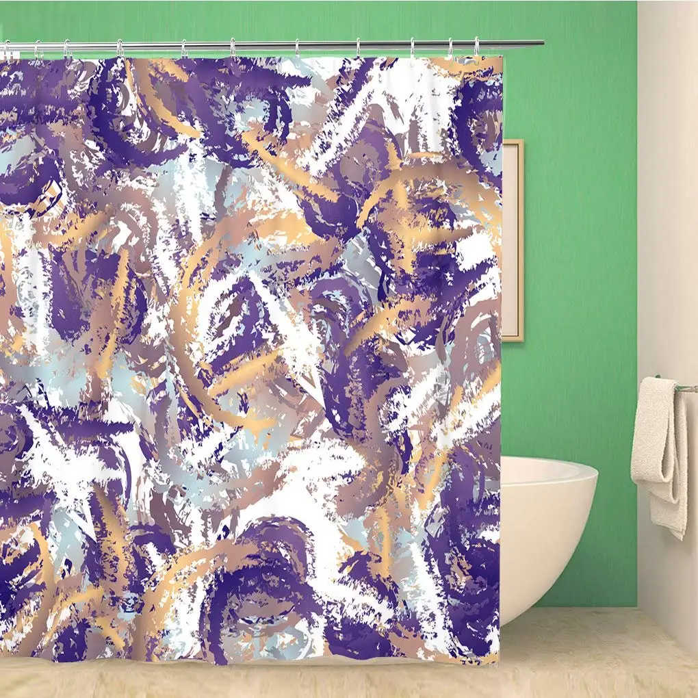 Занавеска Для Душа в ванной комнате с Абстрактным Рисунком Пейсли Африканский Батик Богемный Ковер Восточная Этническая Полиэфирная Ткань 72x72 дюйма