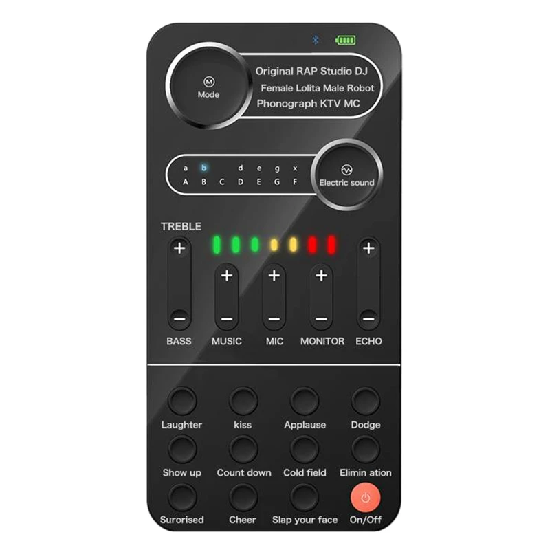 Звуковая карта в реальном времени, устройство для изменения голоса С мини-микрофоном, наушники, ручной микрофон, устройство для изменения голоса и звуковых эффектов