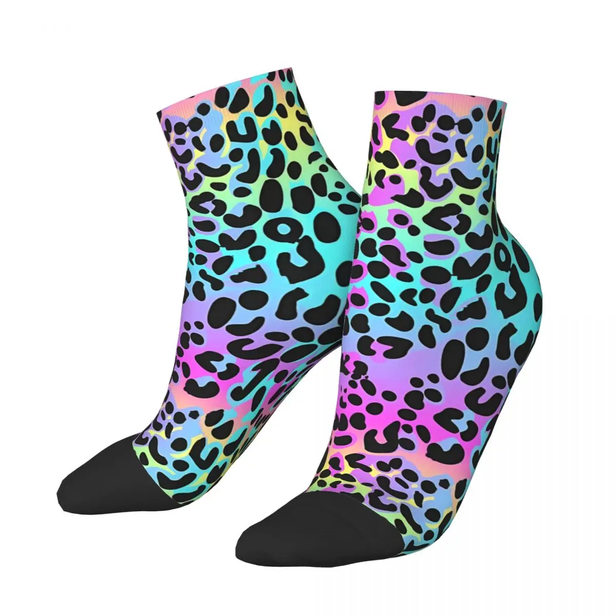 Зимние носки унисекс с неоновым леопардовым принтом в стиле хип-хоп Happy Socks в уличном стиле Crazy Sock