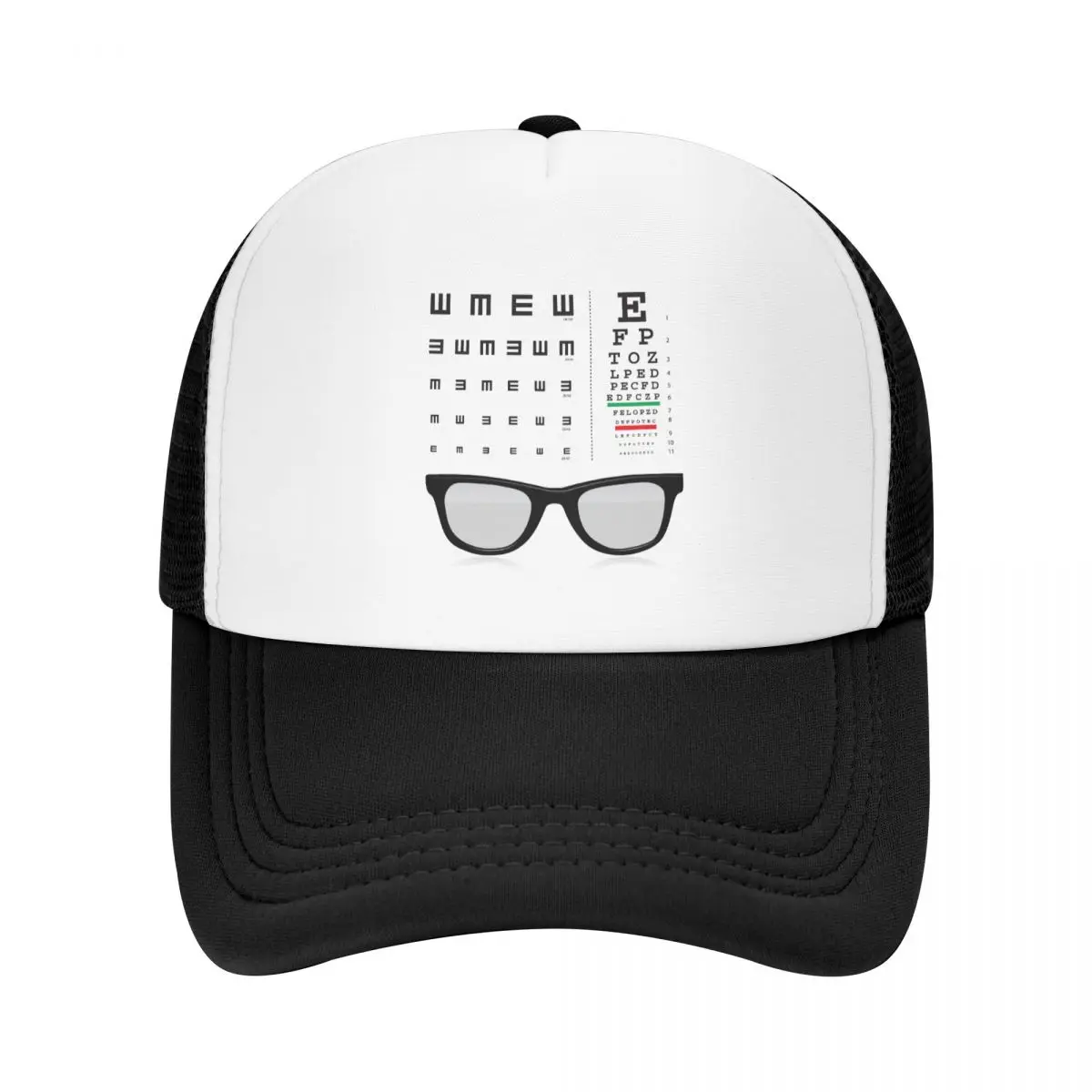 Изготовленная на заказ таблица проверки зрения Снеллена, бейсболка для мужчин и женщин, регулируемые очки для зрения, шляпа дальнобойщика, уличная одежда