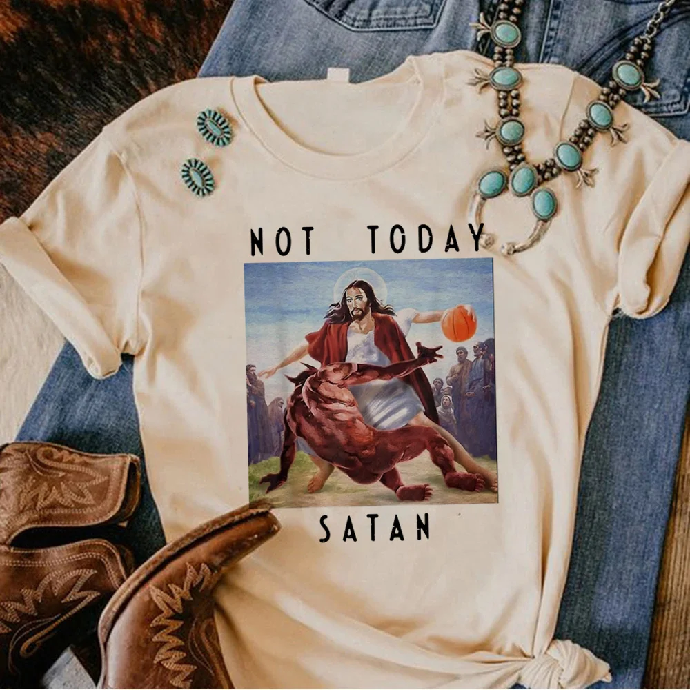 Иисус топ для женщин аниме манга летняя футболка для девочек y2k одежда 2000-х годов