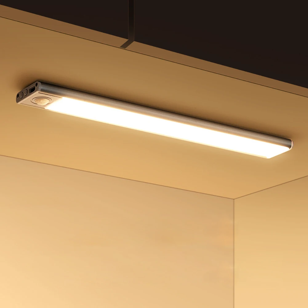 Индикатор датчика движения USB Перезаряжаемый 3 режима ночного освещения Индукционная лампа для шкафа В шкафу под подсветкой для шкафа в коридоре