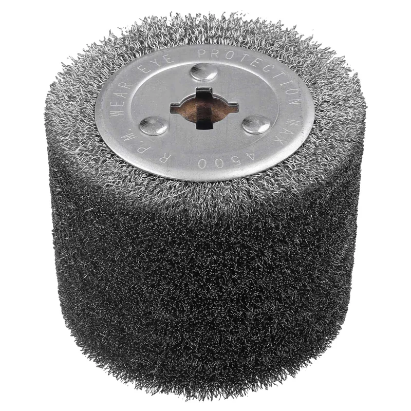 Инструмент для шлифовки барабана проволочной щетки из нержавеющей стали 4,7 дюйма X 4 дюйма, инструмент для полировки проволочного колеса щетки, удаляющий ржавчину