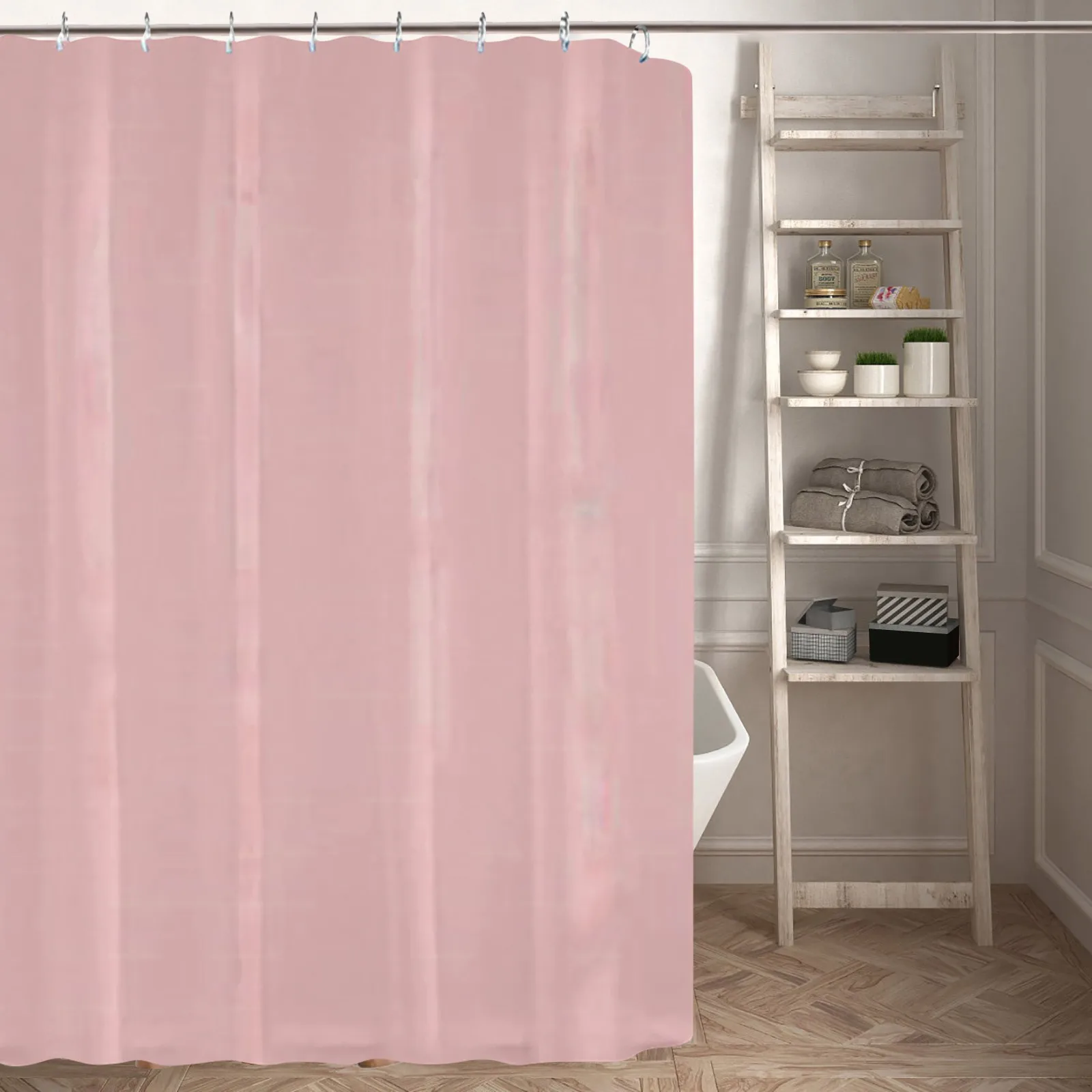 Комплект однотонных штор для душа в ванной, занавеска для перегородки в ванной Без сверления * розовая стоячая занавеска для душа длинной