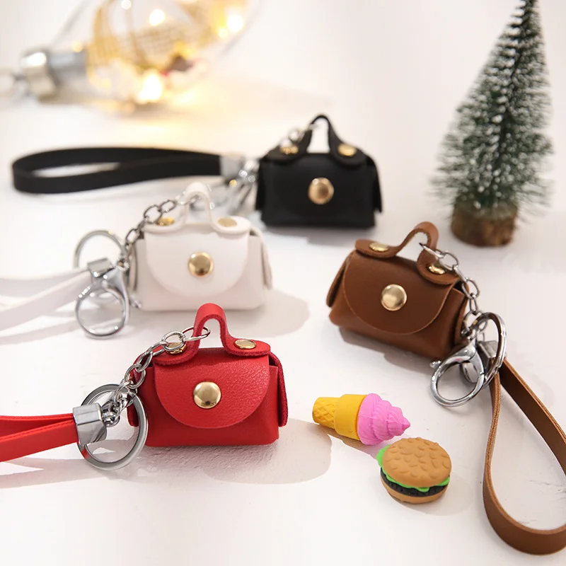 Корейский креативный Кожаный кошелек с ремешком из искусственной кожи, мини-сумка для хранения, популярная личность, сумка для ключей, Мультяшная мини-сумка для мелочи
