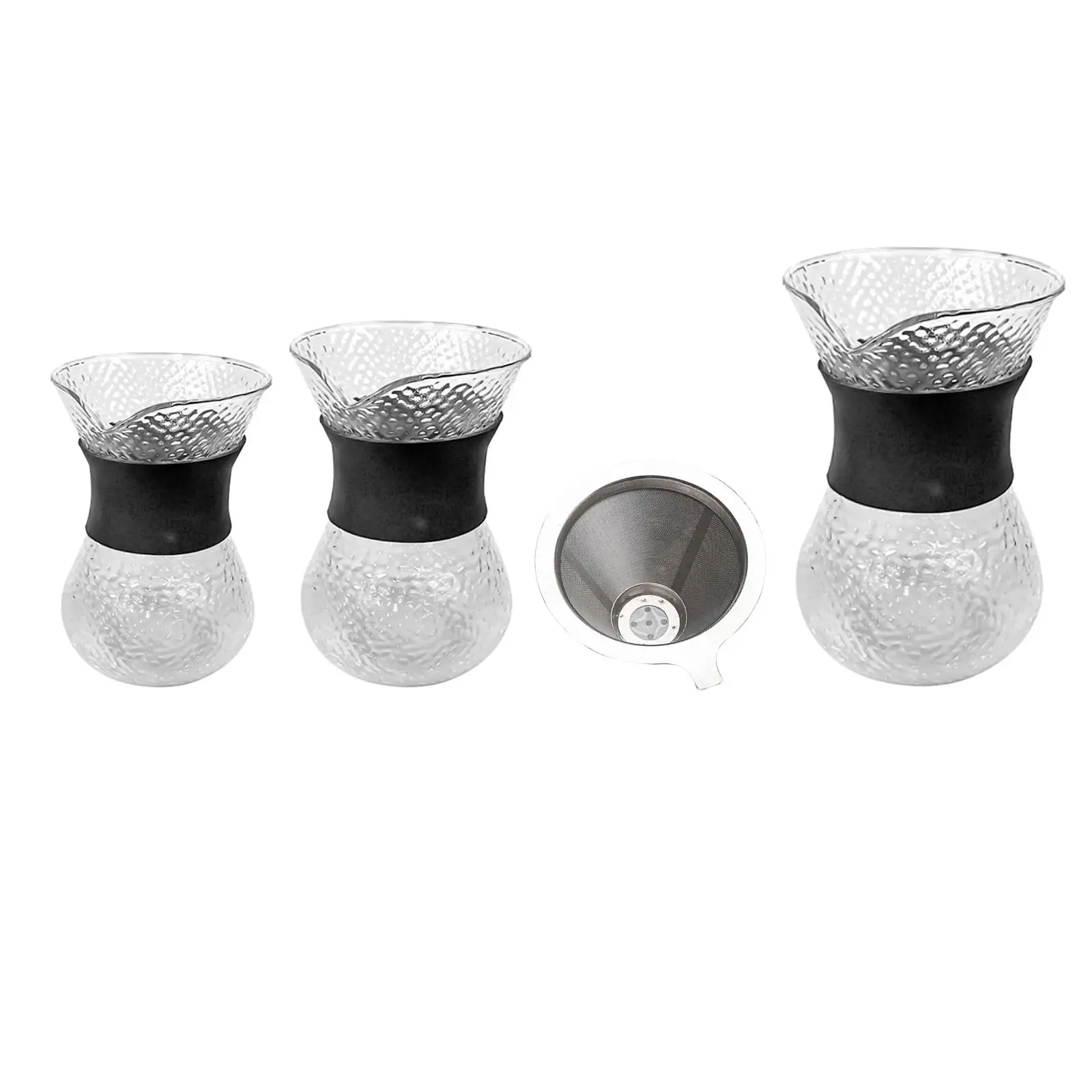 Кофеварка многоразового использования, термостойкая для рук, Стеклянная кофеварка с защитой от ожогов, Кофеварка для холодного заваривания в графине
