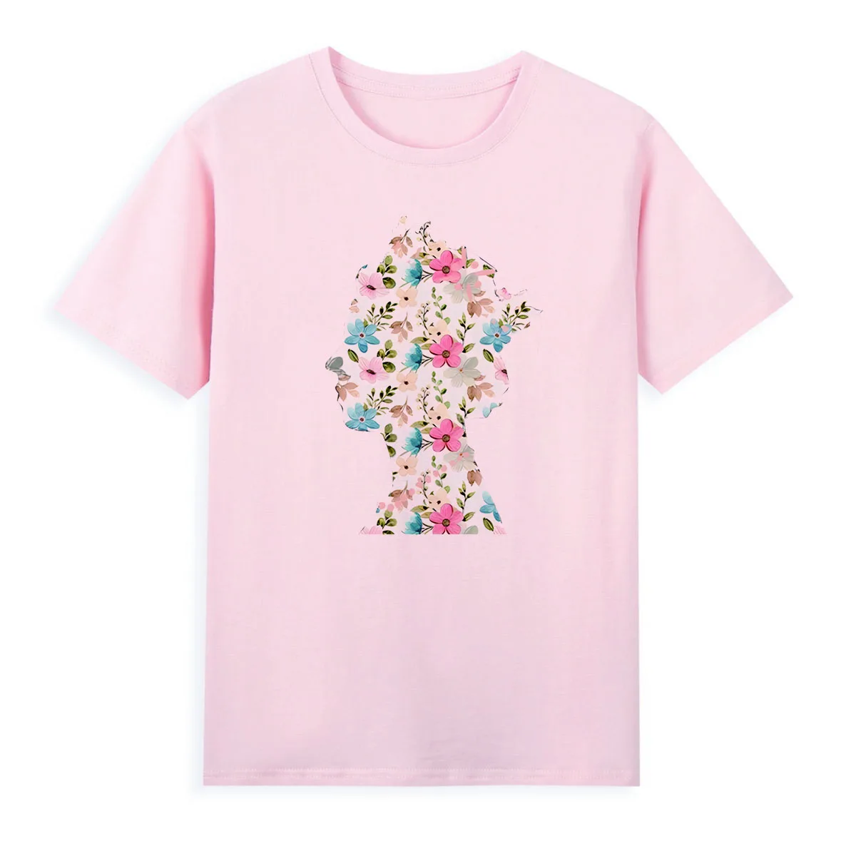Креативная футболка с цветочным принтом, персонализированная и модная высококачественная футболка A255