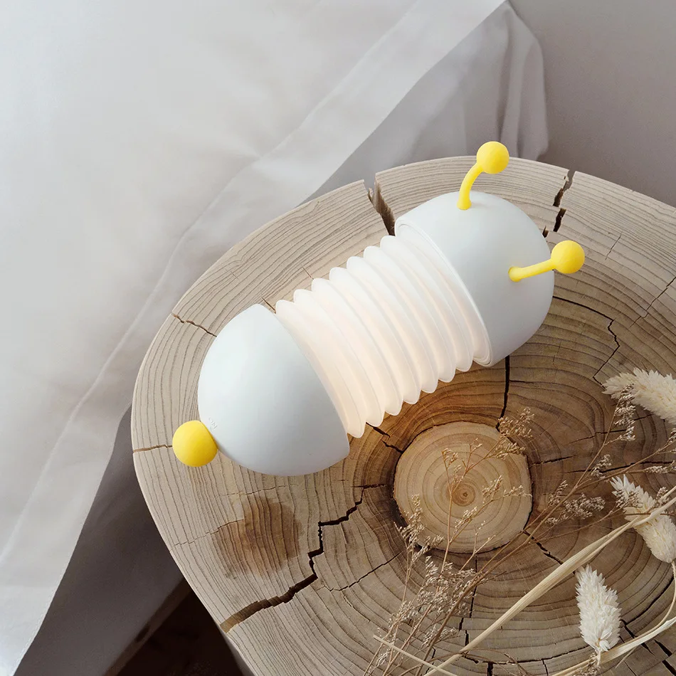 Креативный выдвижной ночник caterpillar для детского сна и грудного вскармливания, перезаряжаемый светодиодный портативный светильник для защиты глаз