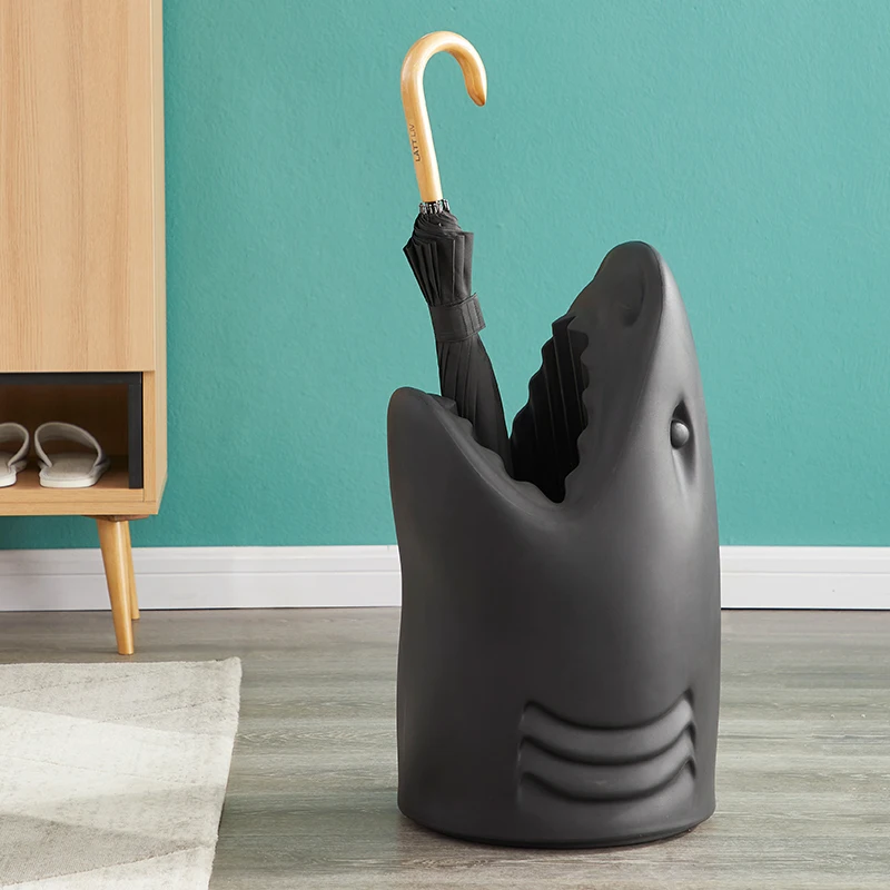 Креативный держатель зонтика Shark, коммерческая подставка для зонтиков в отеле, стильная многоцветная подставка для зонтиков, устойчивая несущая стойка для зонтиков