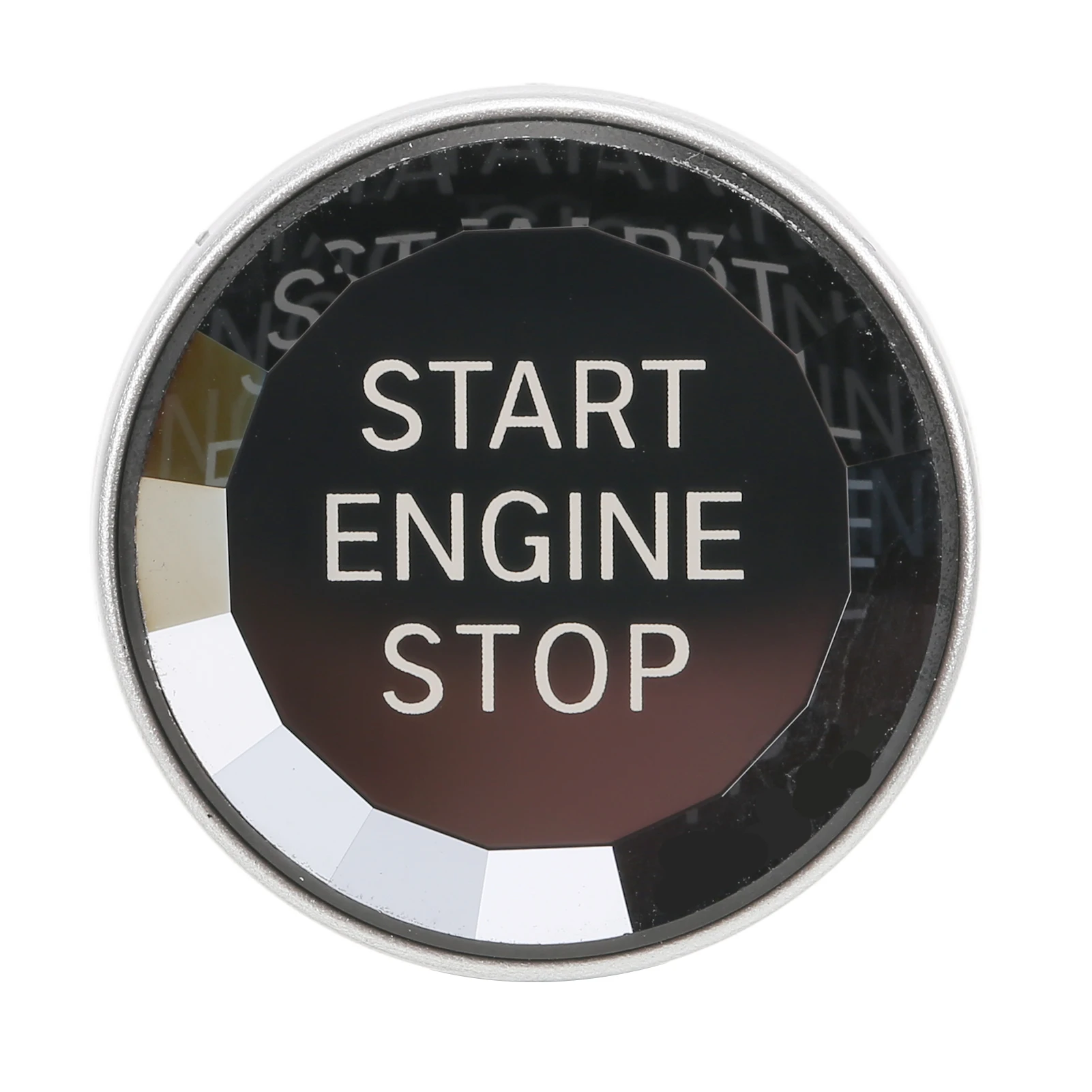 Крышка кнопки зажигания автомобиля со светоотражающим стеклом ABS Отделка кнопки запуска и остановки двигателя для автомобилей