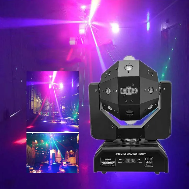 Лазерный Движущийся Головной Световой Луч Strobe Football DMX DJ Disco Ball для Ночного Клуба Party RGBW 4в1 LED Professional Stage Light