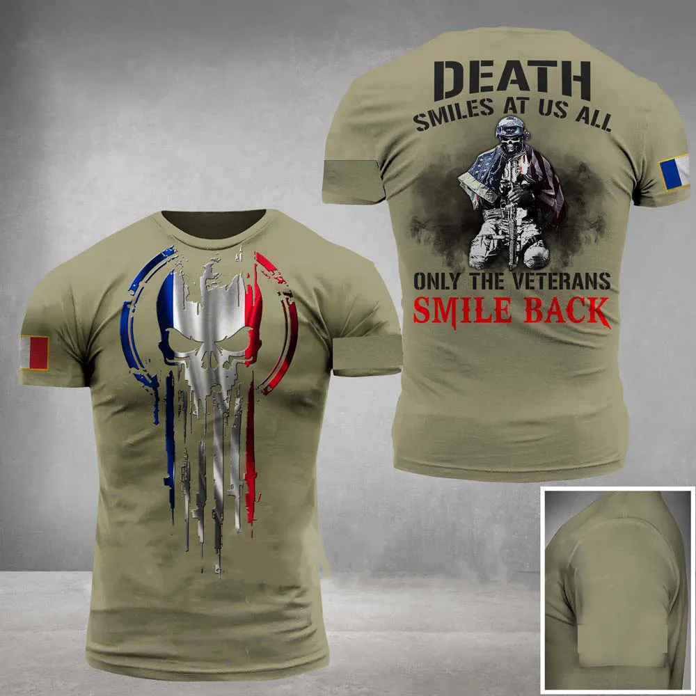 Летняя рубашка ВЕТЕРАНА АРМИИ 2022 года для мужчин, полевой топ французского солдата, рубашка с 3D-принтом, Камуфляжная рубашка коммандос Topveterans