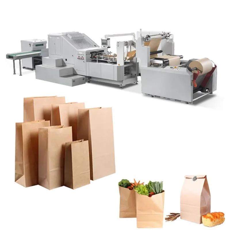 Линия по производству бумажных пакетов, машина для изготовления бумажных пакетов с прочным дном, машина для изготовления рулонных бумажных пакетов с печатью бумажного пакета